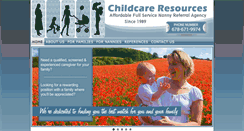 Desktop Screenshot of childcareresources.com